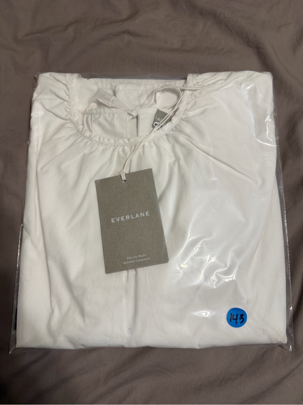 NEW Everlane Poplin Tie Back Top Womens Size XSmall White Lagenlook Minimalist - Picture 11 of 11